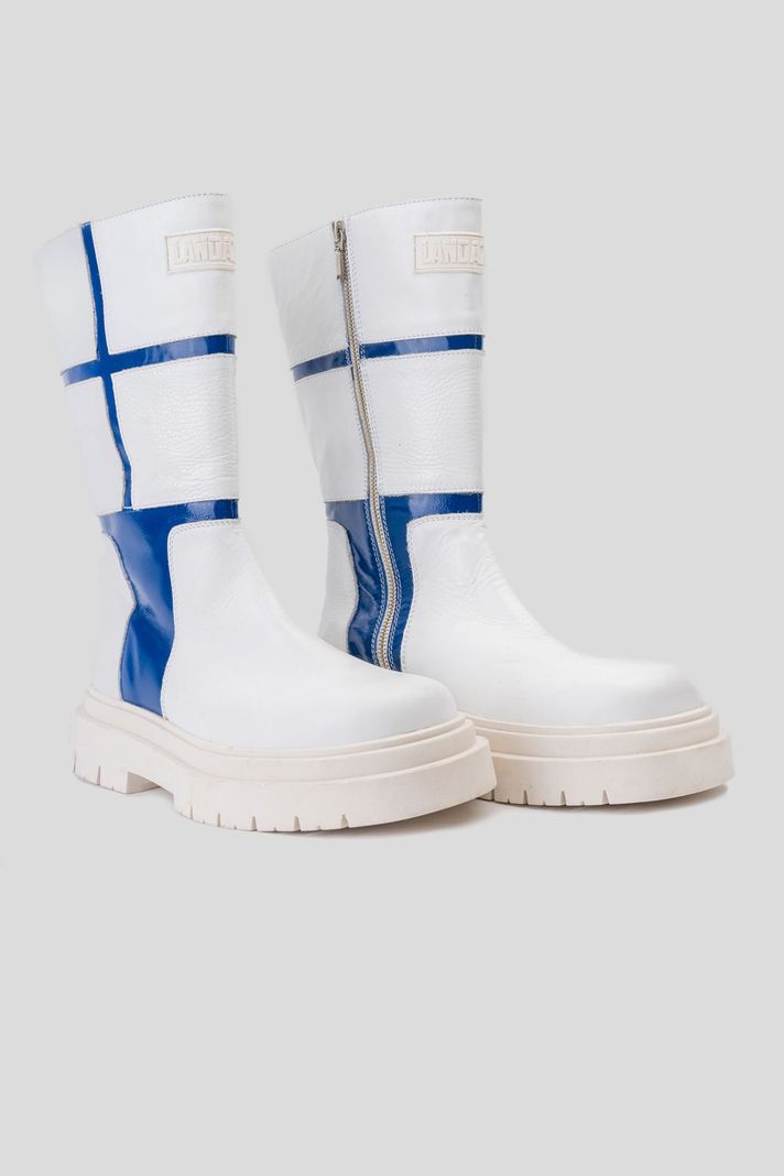 Bota Cuero Reah Blanco Azul Landazuri-3