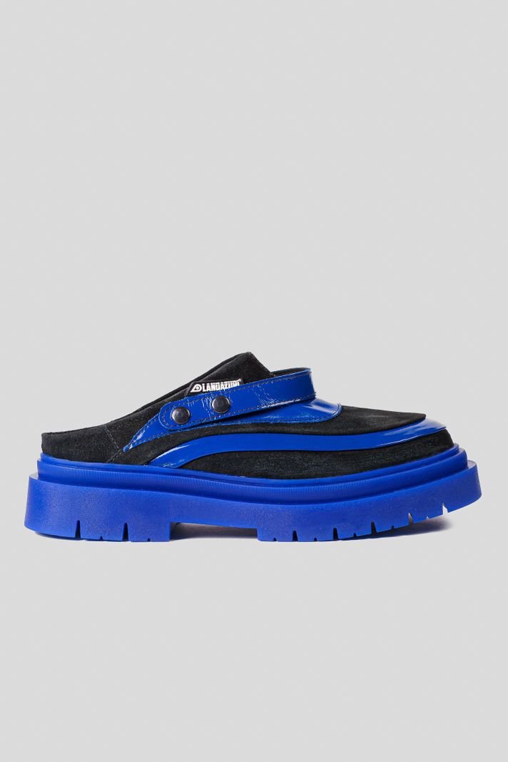 Zapato Cuero Mule Adriático Azul Negro Landazuri-0
