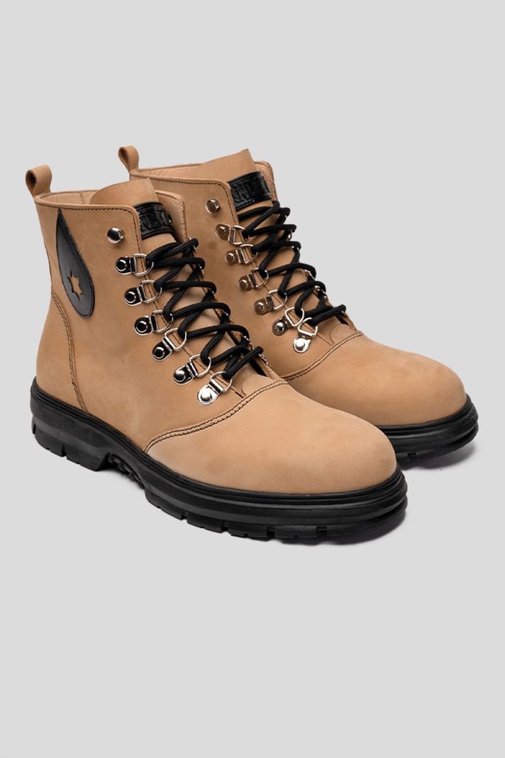 Botín Urbano Cuero Terrah Negro Camel Landazuri-6