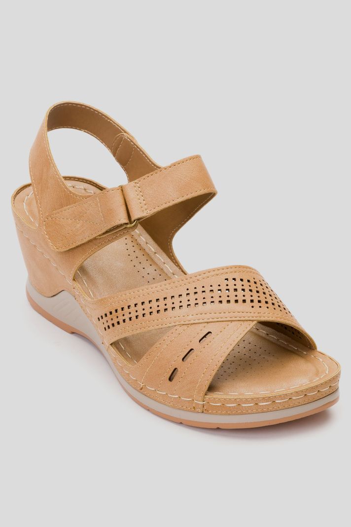 Sandalia Mujer Beige Milán Chancleta-2