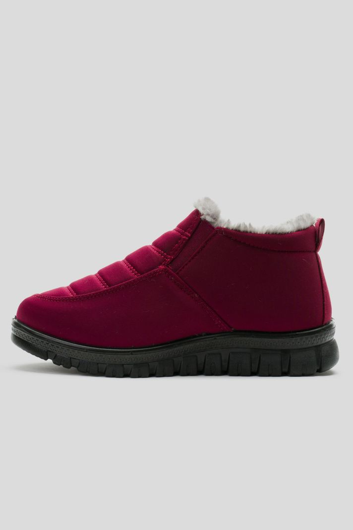 Zapatilla Mujer Burdeo Impermeable Chancleta-1