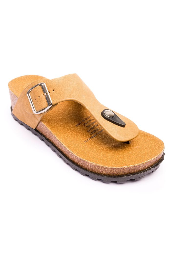 Sandalia Mujer Beige Razo Chancleta-2