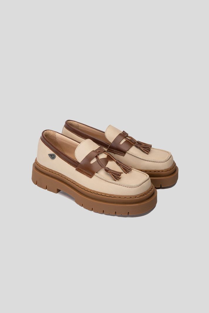 Mocasín Cuero Mediterráneo Beige Landazuri-0