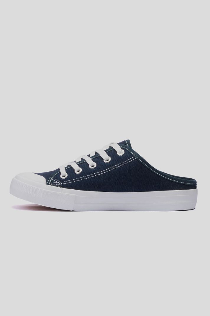 Zapatilla Mujer Azul Mule Chancleta-1