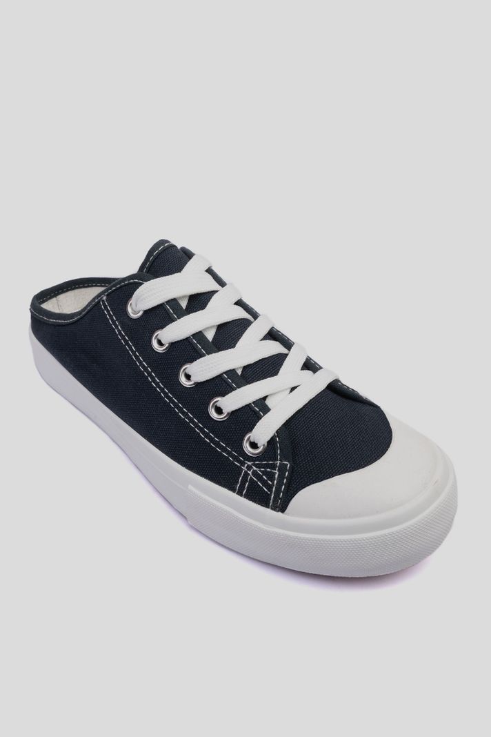 Zapatilla Mujer Azul Mule Chancleta-2