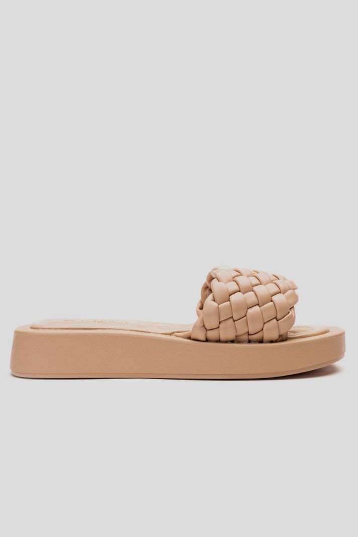 Sandalia Mujer Beige Luna Chancleta-0