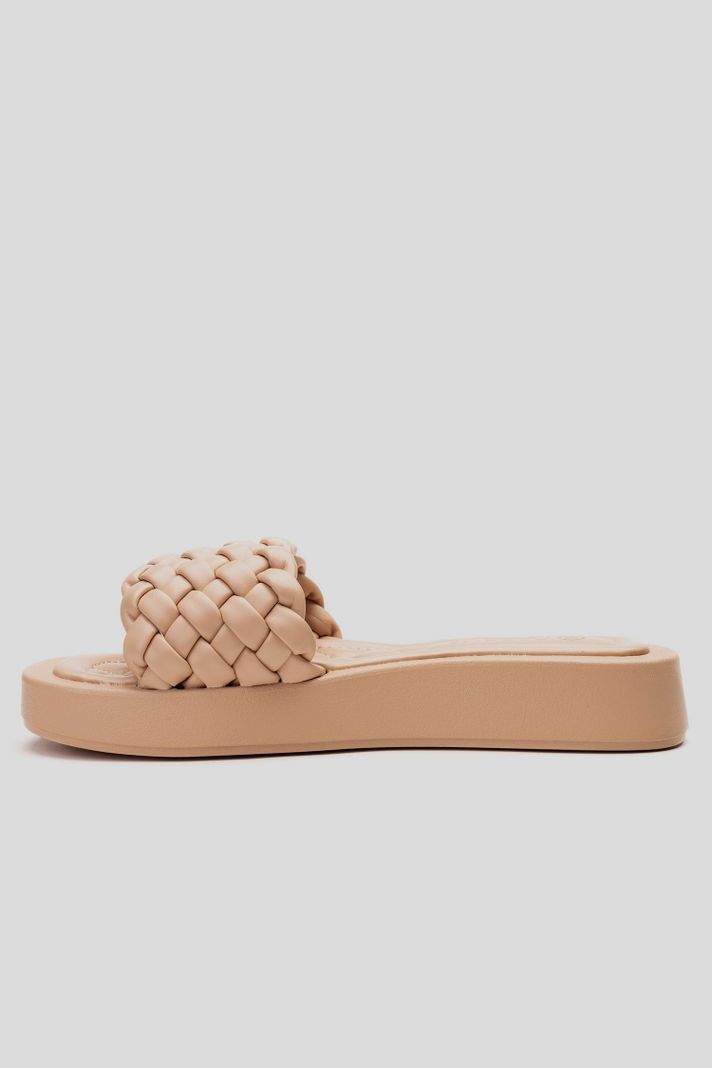 Sandalia Mujer Beige Luna Chancleta-1