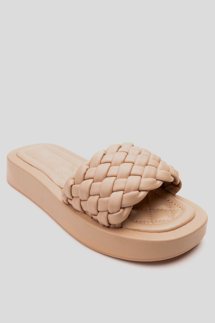 Sandalia Mujer Beige Luna Chancleta-2