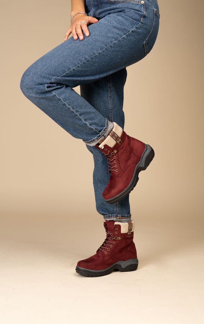 Bota Casual Mujer Rojo Dunixe Chinitown-1
