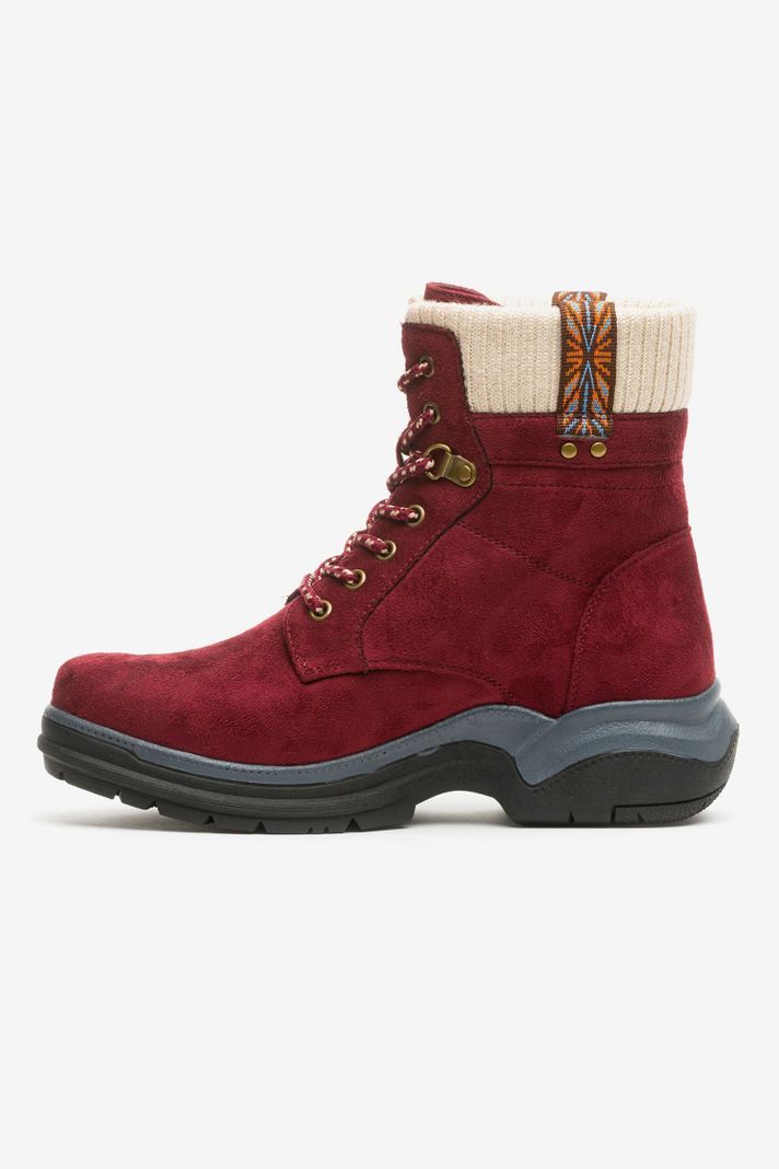 Bota Casual Mujer Rojo Dunixe Chinitown-2