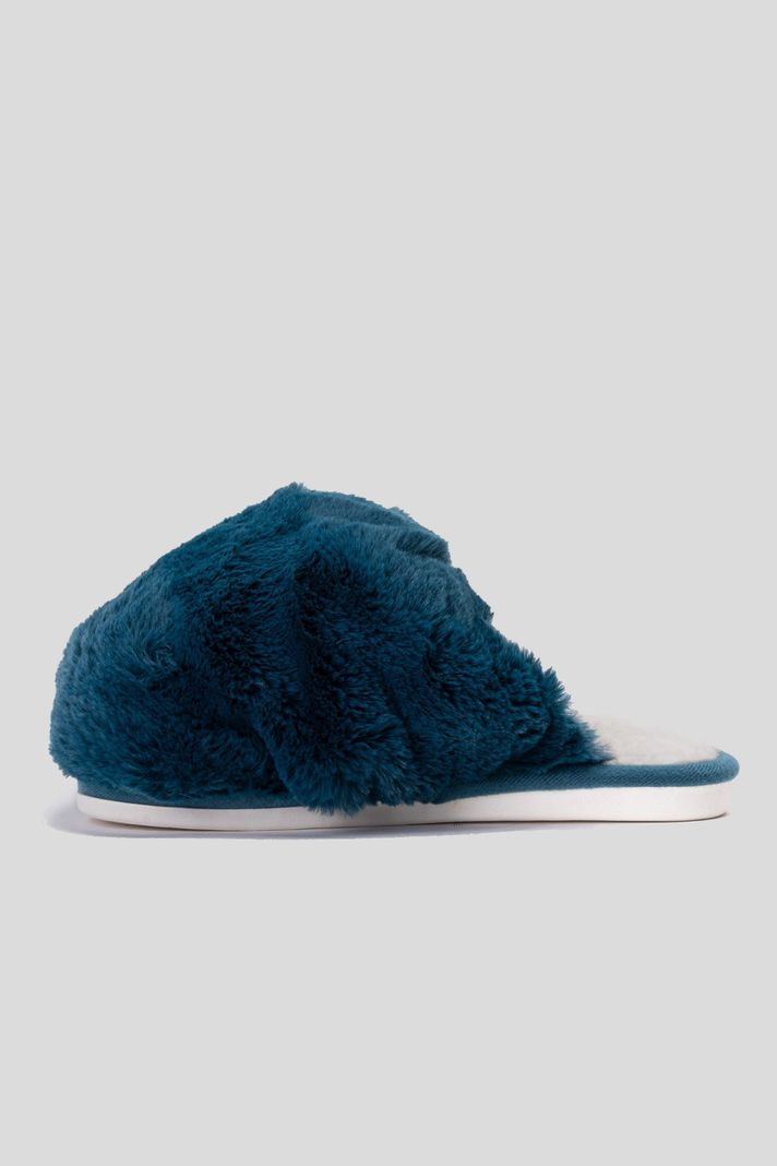 Pantuflas Mujer Azul Petróleo Ángel Carbin-6