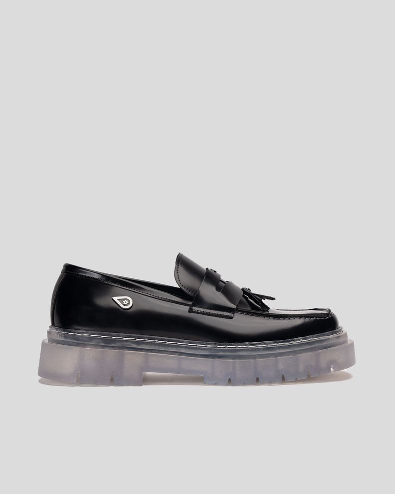 Mocasín Cuero Mediterráneo Negro Cristal Landazuri-0