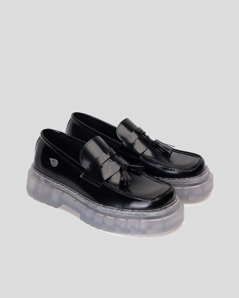 Mocasín Cuero Mediterráneo Negro Cristal Landazuri-1