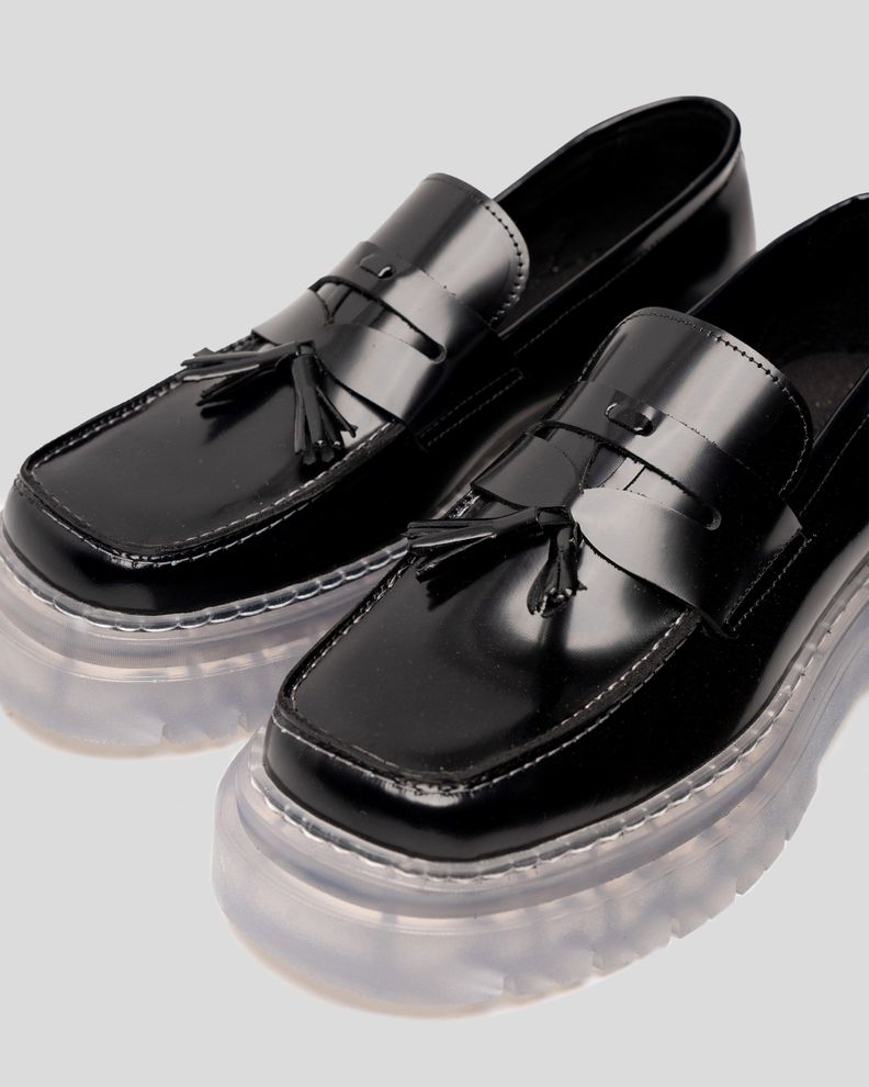 Mocasín Cuero Mediterráneo Negro Cristal Landazuri-5