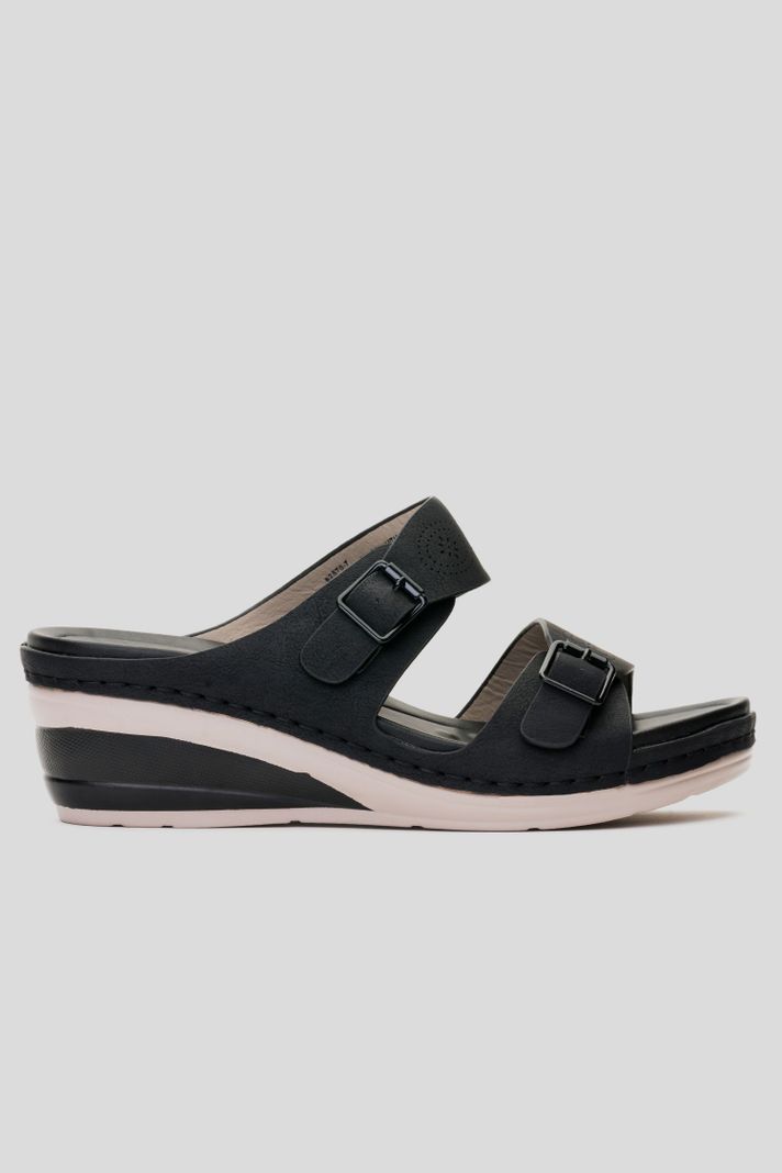 Sandalia Mujer Negro Palma Chancleta-0
