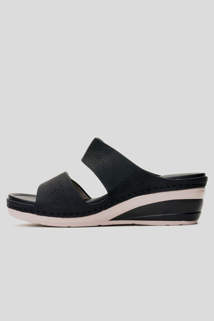 Sandalia Mujer Negro Palma Chancleta-1