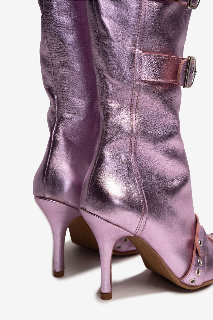 Bota Cuero V008 Rosado Landazuri-4