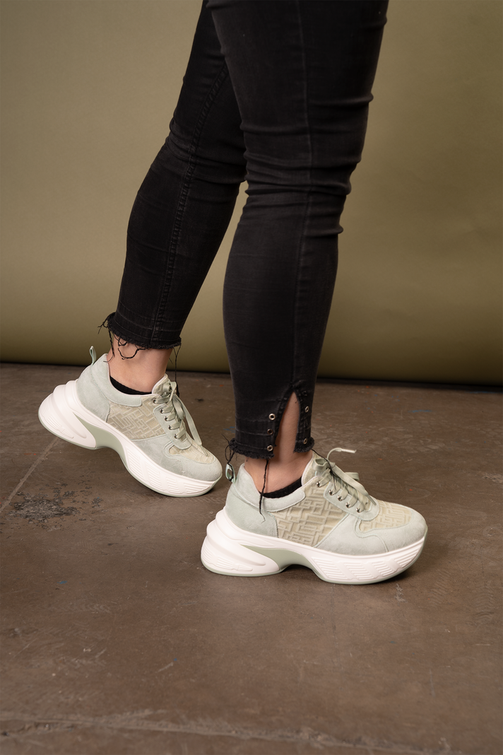 Zapatilla Mujer Verde Nubia Boteli-1