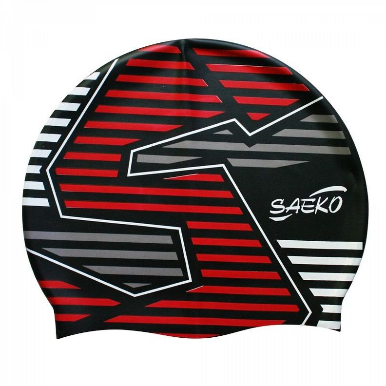 GORRA NATACION SILICONA SAEKO CSP8 STRAIGHT NEGRA-0