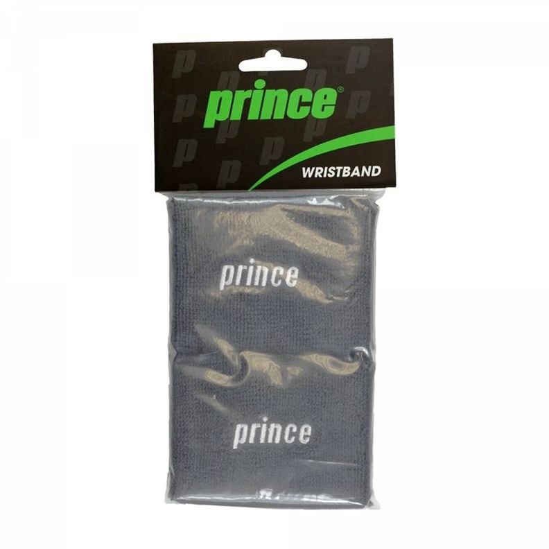 MUÑEQUERA PRINCE GRIS LOGO BLANCO PAR-0