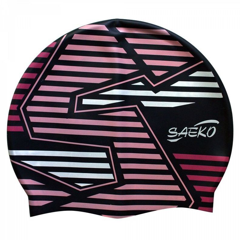 GORRA NATACION SILICONA SAEKO CSP8 STRAIGHT ROSA-0