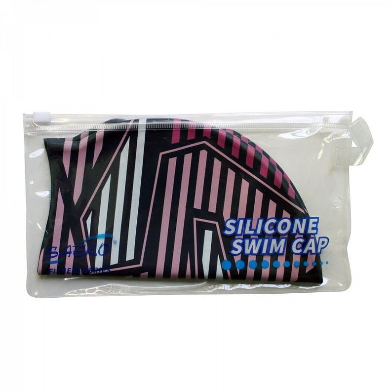 GORRA NATACION SILICONA SAEKO CSP8 STRAIGHT ROSA-1