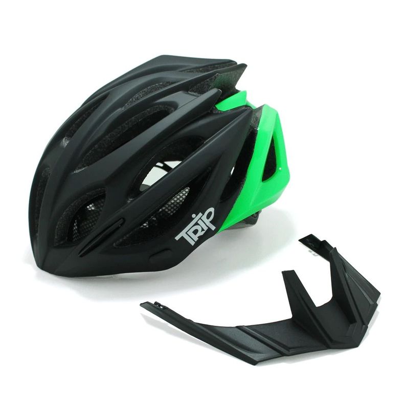 CASCO BICI TRIP MTB NEGRO/VERDE-2