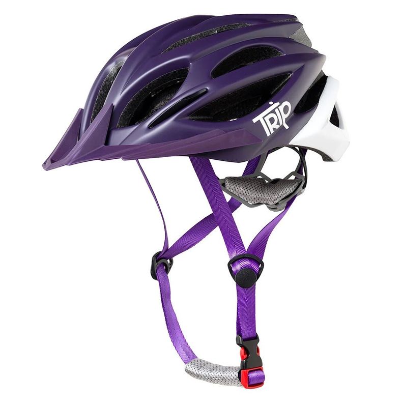 CASCO BICI TRIP MTB PURPURA/BLANCO-0