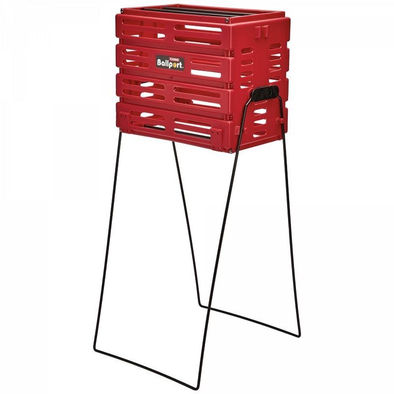 CANASTO RECOGE PELOTAS PLASTICO UNIQUE ROJO-0