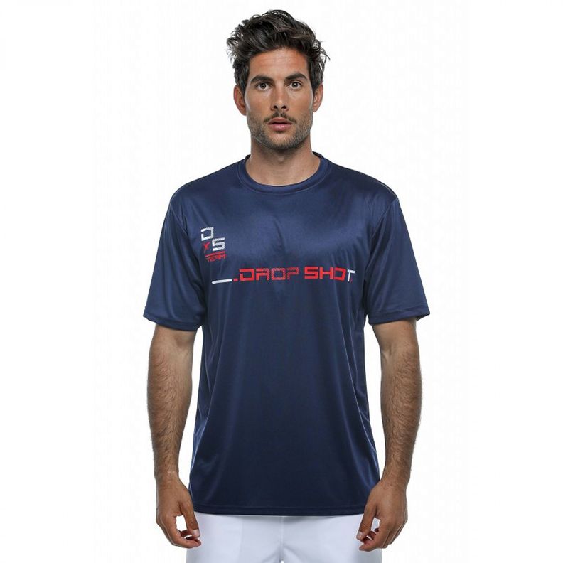 POLERA PADEL DROP SHOT TEAM 19 AZUL MARINO-0