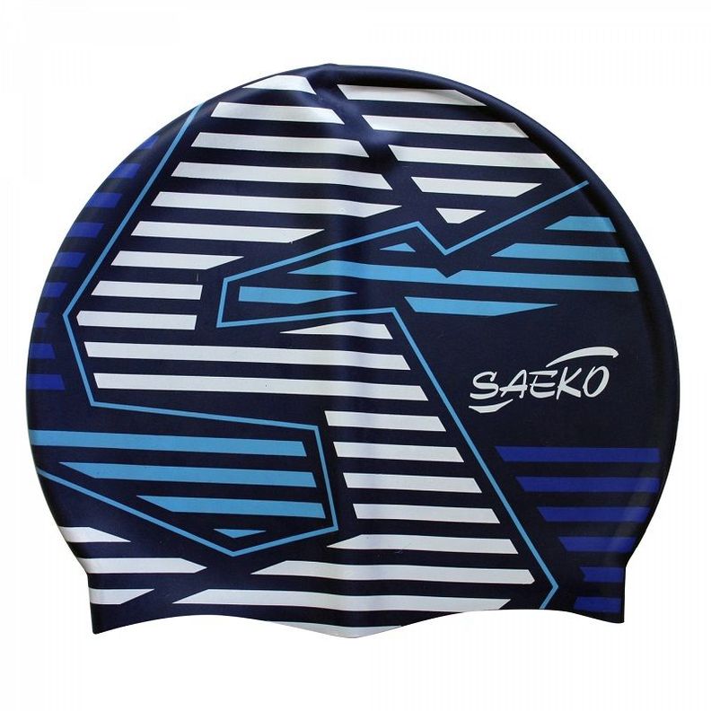 GORRA NATACION SILICONA SAEKO CSP8 STRAIGHT AZUL-0