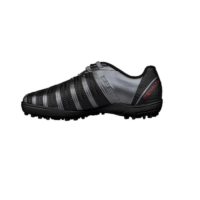 ZAPATO DE FUTBOLITO PENALTY SPEED GRIS OSCURO-ROJO-1