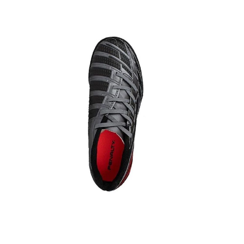 ZAPATO DE FUTBOLITO PENALTY SPEED GRIS OSCURO-ROJO-2