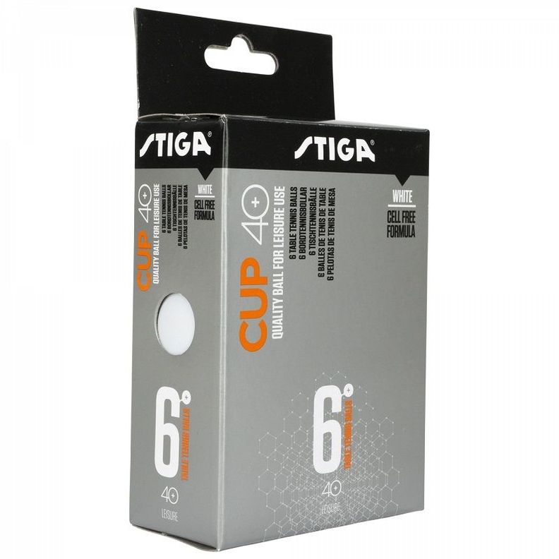 PELOTA TENIS DE MESA STIGA CUP 40+ PACK 6 UNIDADES-0