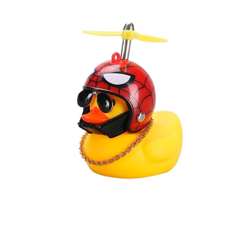 PATITO DE HULE FACHERO PARA TU BICI O CASCO SPIDER MAN-0