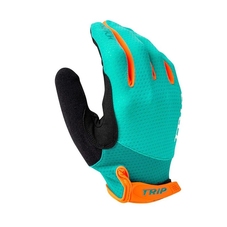 GUANTES BICI LARGOS TRIP TURQUESA/ORANGE-0