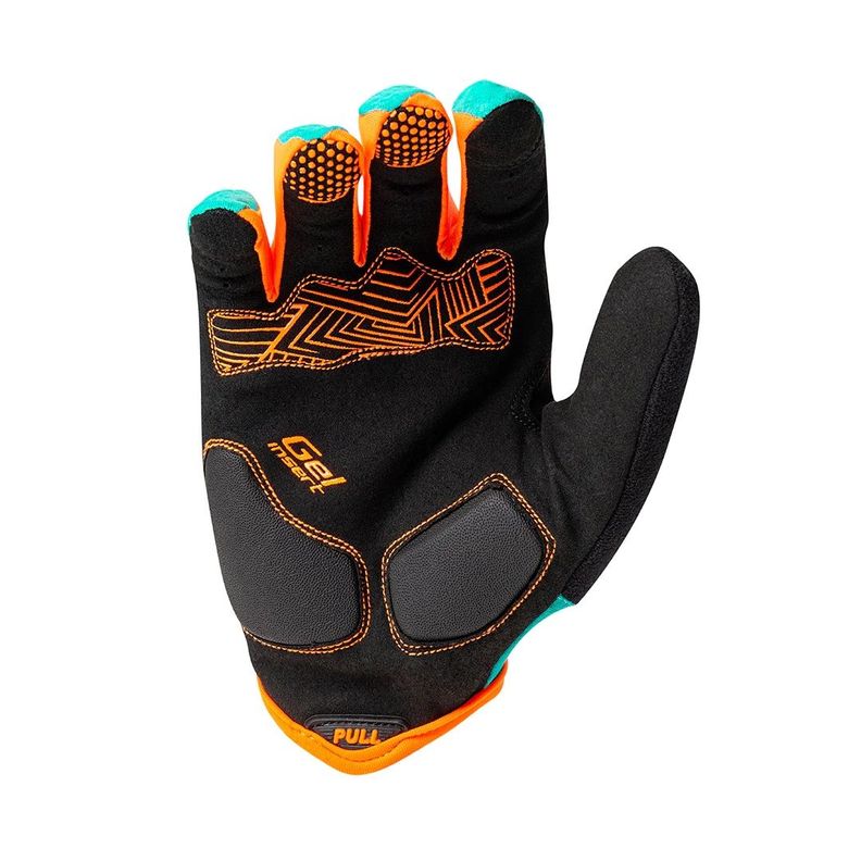 GUANTES BICI LARGOS TRIP TURQUESA/ORANGE-1