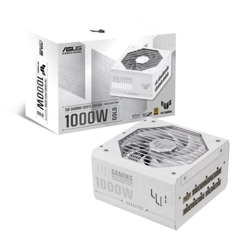 Fuente de Poder ASUS TUF Gaming 1000W Gold White Edition