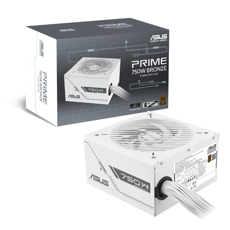 Fuente de Poder ASUS Prime 750W Bronze White Edition