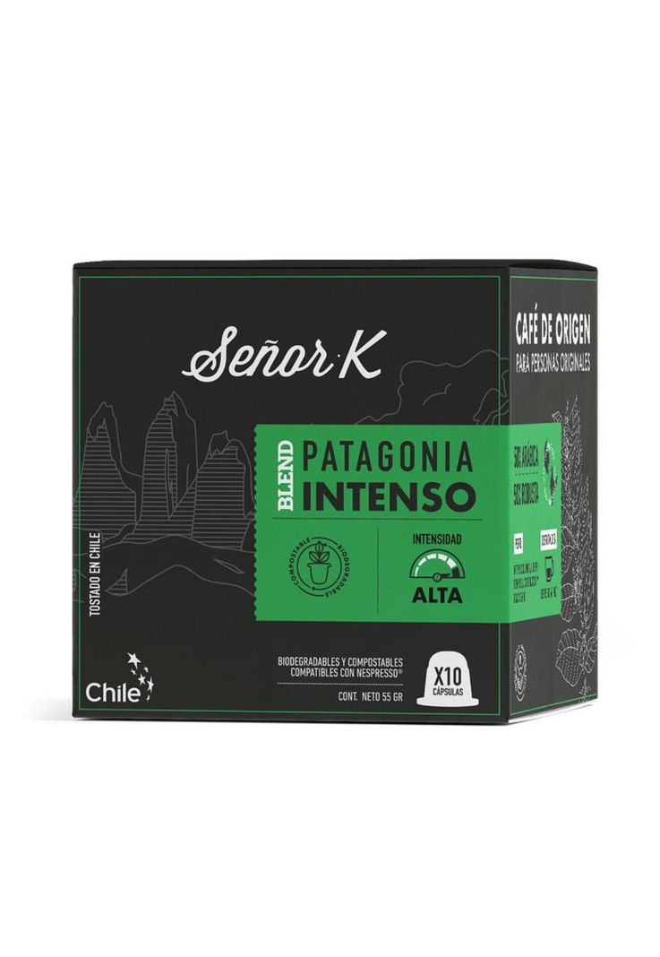 Capsulas Nespresso Patagonia Intenso x10 Cafe Señor K-0