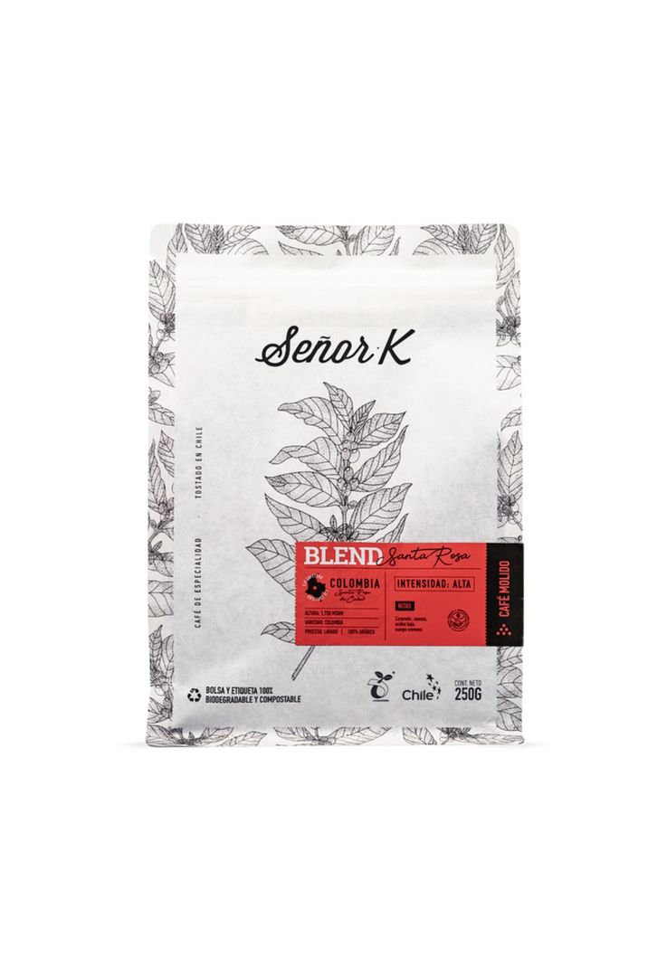 Cafe De Colombia Blend Santa Rosa 250gr Molido Cafe Señor K-1