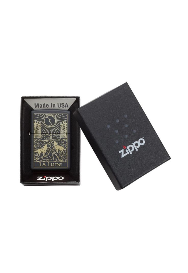 Encendedor Zippo Wolf Tarot Card Design Negro ZP218.MP402654 (Talle:Tamaño Único)-4