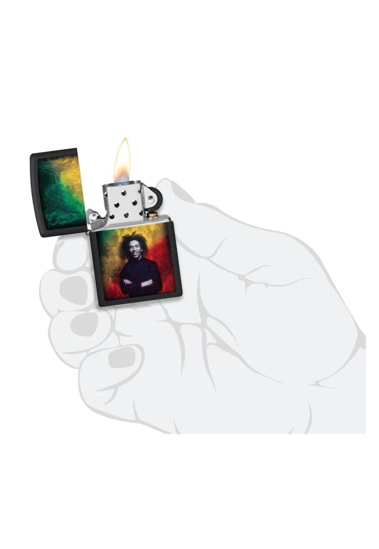 Encendedor Zippo Bob Marley Negro ZP48674 (Talle:Tamaño Único)-4