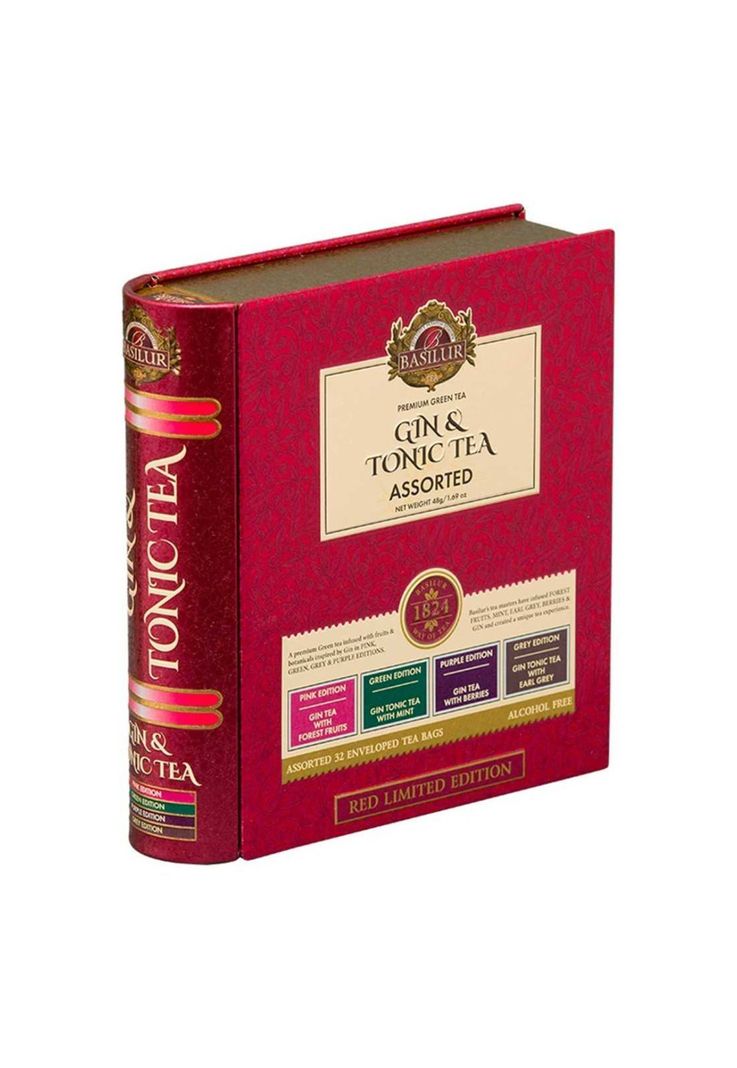 Te Verde Negro Surtido Basilur Libro Gintonic Rojo 32 Bolsas-0