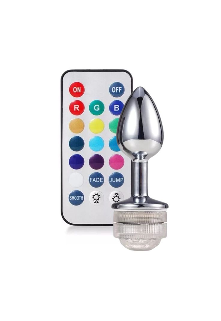 Plug Anal Dilatador Luz Led Control De Luces Talla M-0