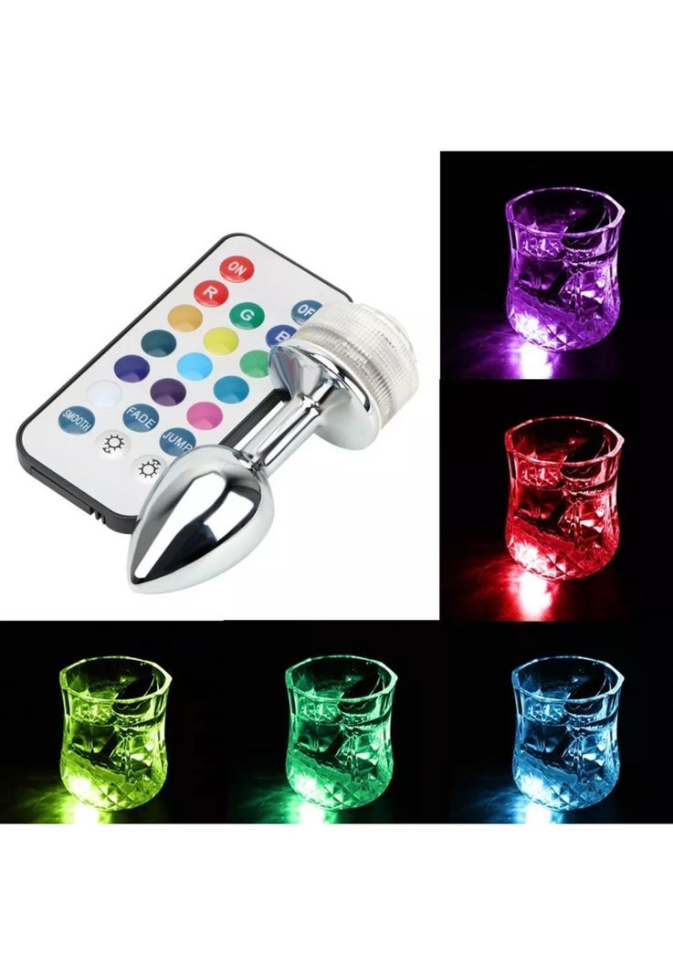 Plug Anal Dilatador Luz Led Control De Luces Talla M-2