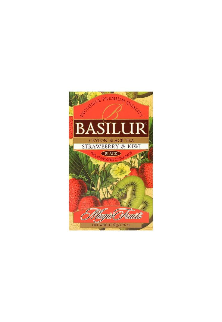 Te Negro Basilur Frutilla Kiwi Caja 25 bolsas-1