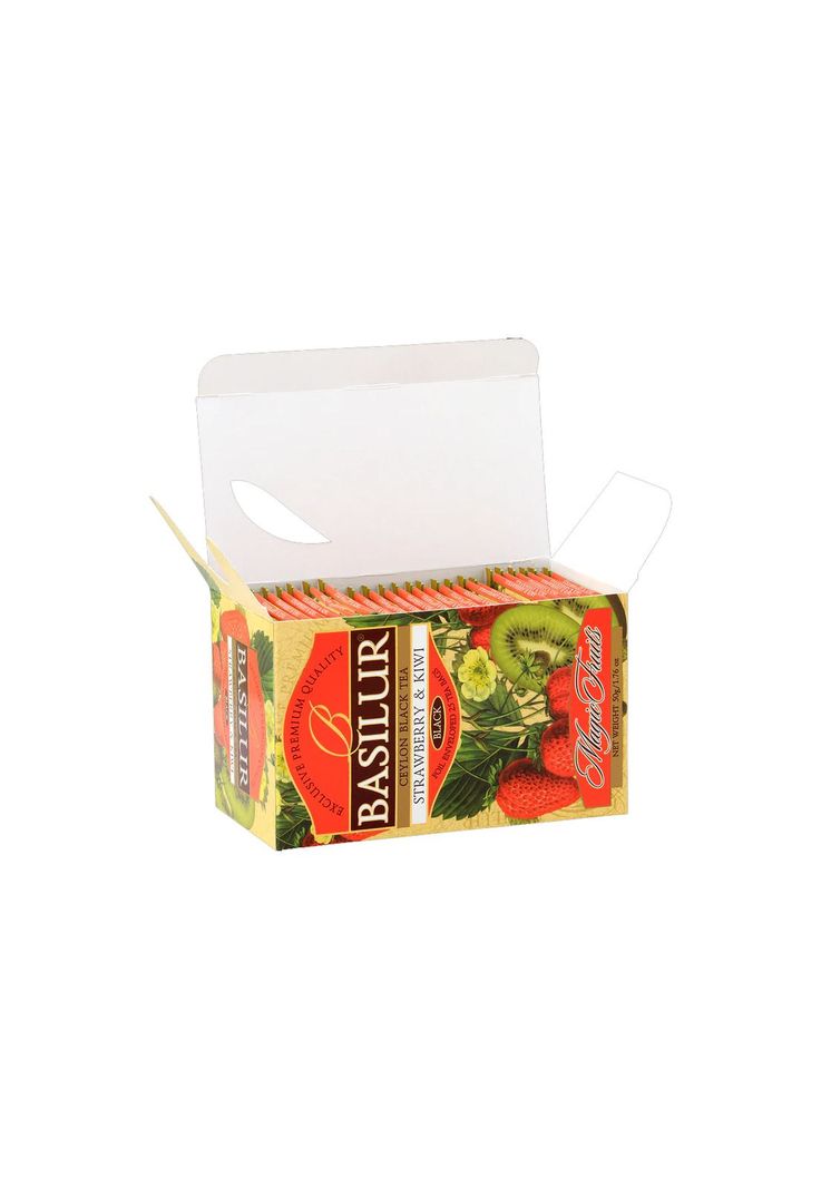 Te Negro Basilur Frutilla Kiwi Caja 25 bolsas-2
