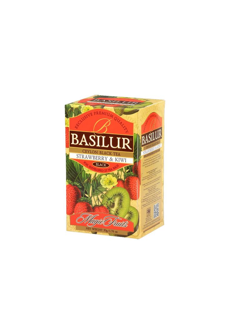Te Negro Basilur Frutilla Kiwi Caja 25 bolsas-3