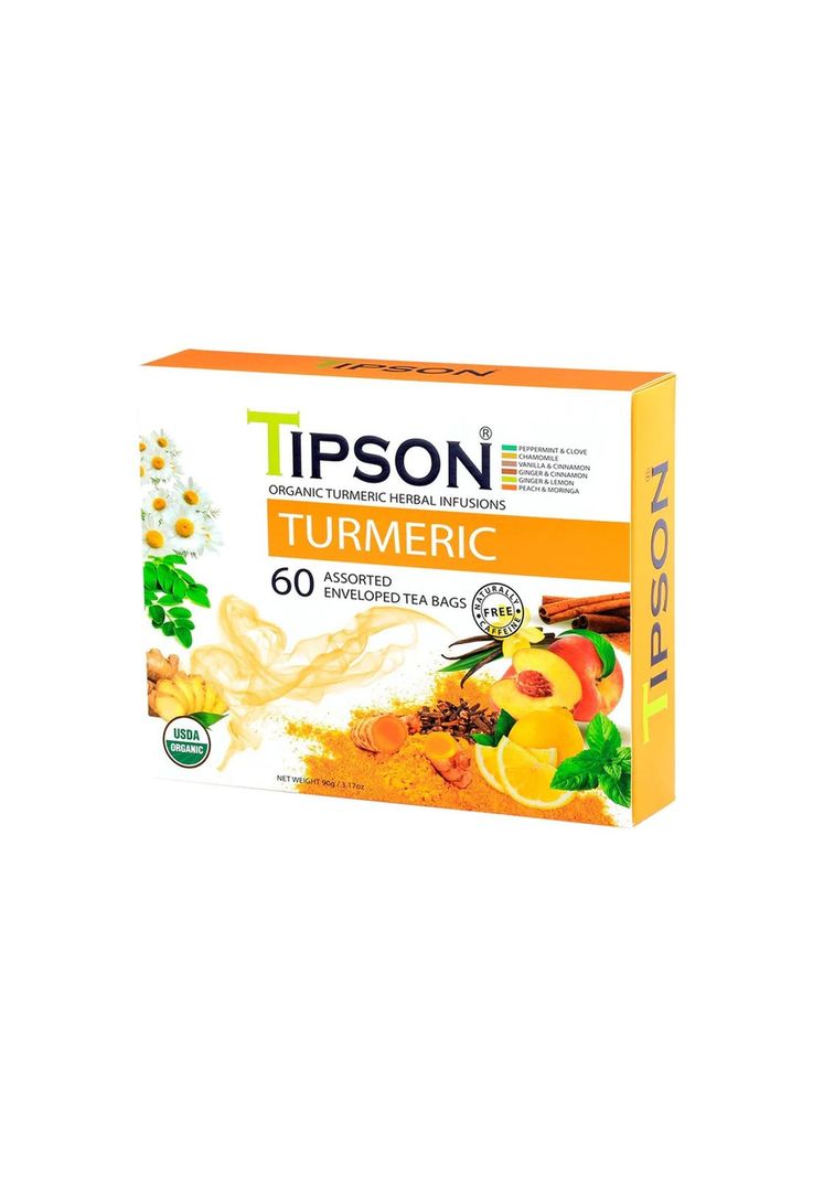 Infusion de Curcuma Organica Tipson Turmeric Caja 60 bolsas-0